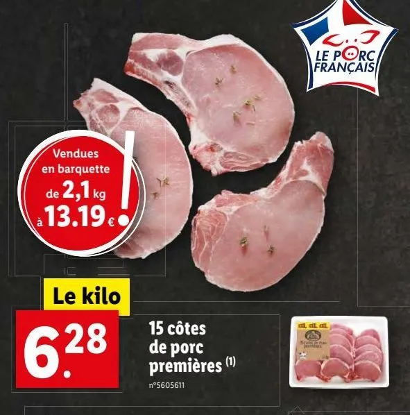 côtes de porc