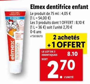 dentifrice Elmex