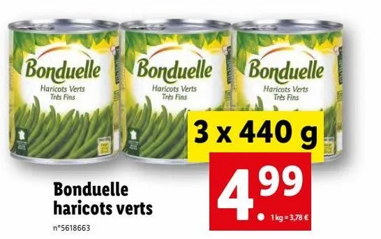 haricots verts bonduelle