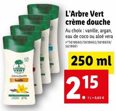 gel douche L'Arbre Vert