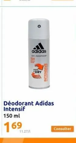 adidas  anti-perspirant  72h  11:27/1  cool  dry  intensive  consulter 