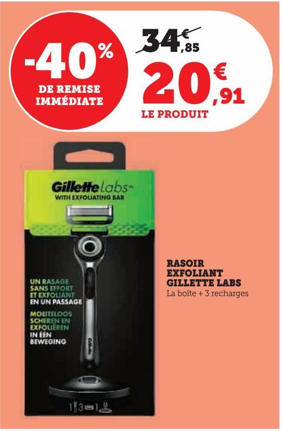 RASOIR EXFOLIANT GILLETTE LABS 