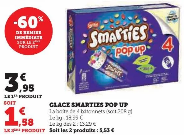 glace smarties pop up 