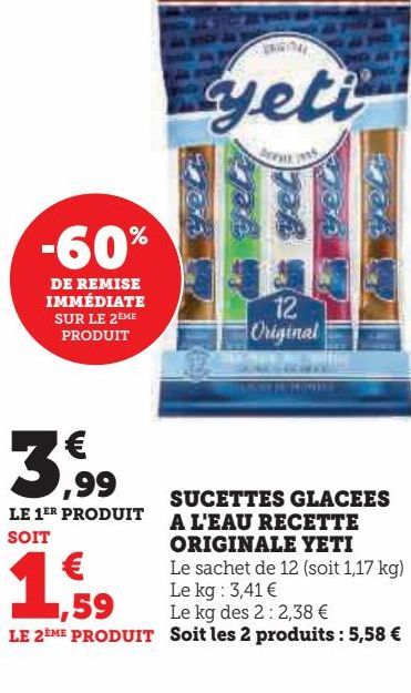 SUCETTES GLACEES A L' EAU RECETTE ORIGINALE YETTI 