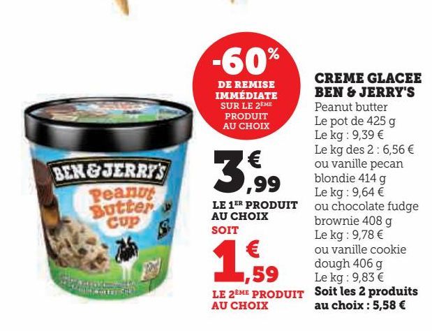 CREME GLACEE BEN & JERRY'S 