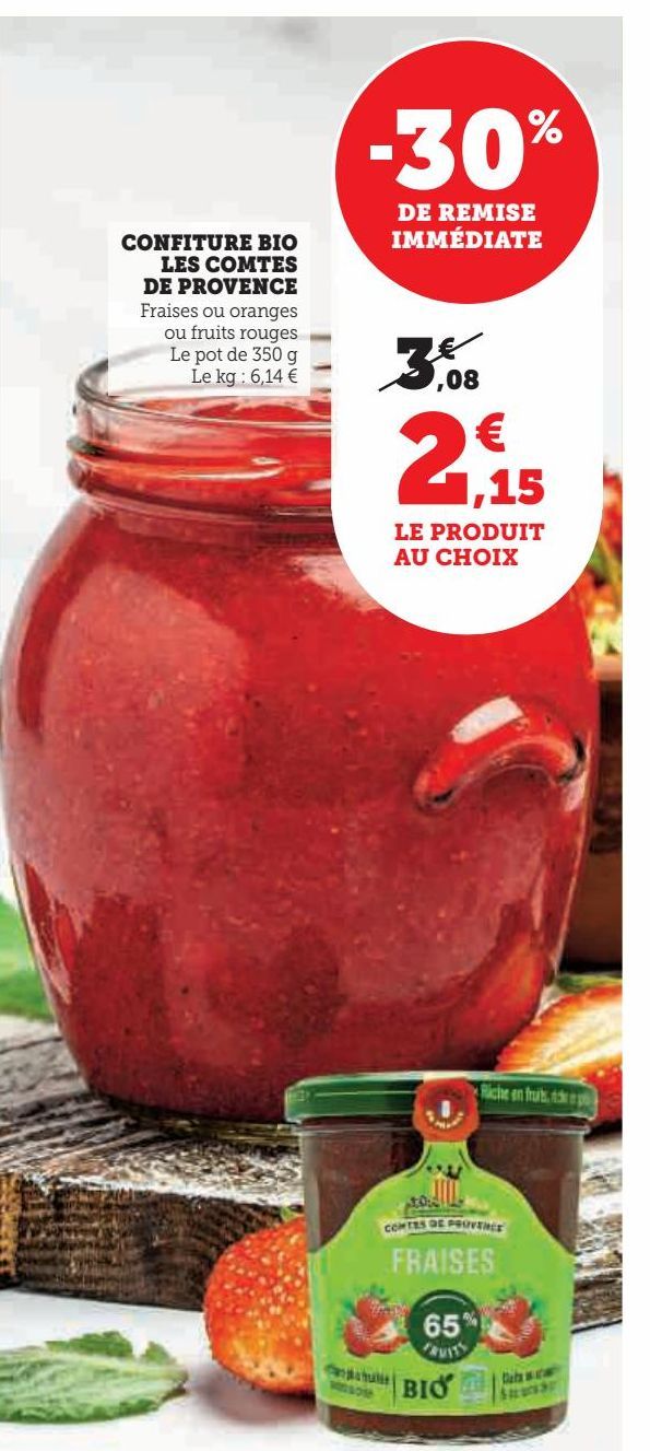 CONFITURE BIO LES COMTES DE PROVENCE 