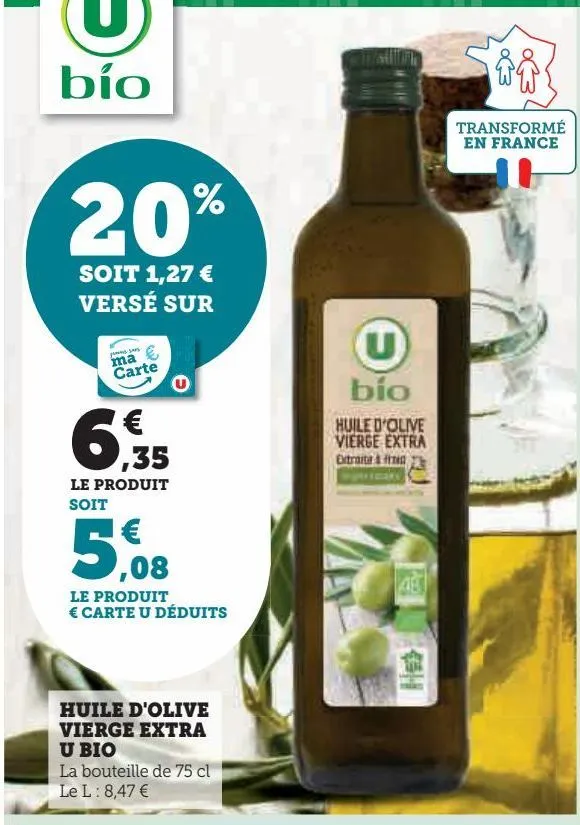 huile d'olive vierge extra u bio 