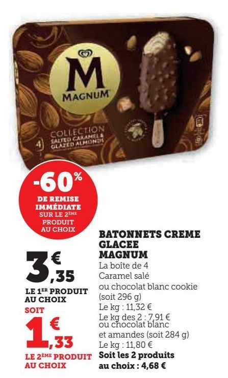 BATONNETS CREME GLACEE MAGNUM