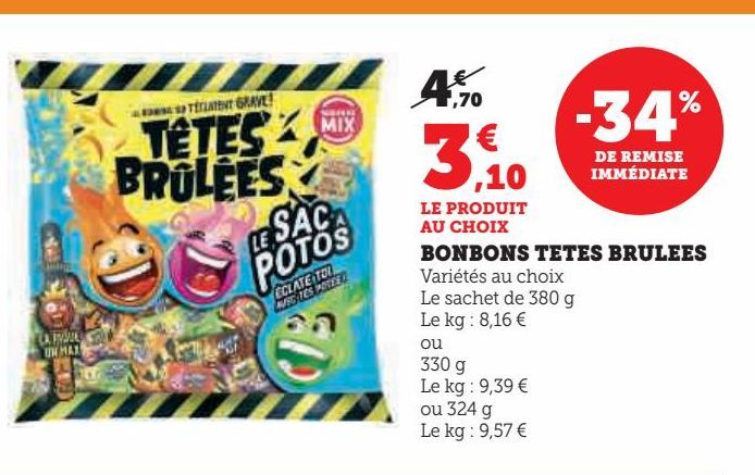 BONBONS TETES BRULEES