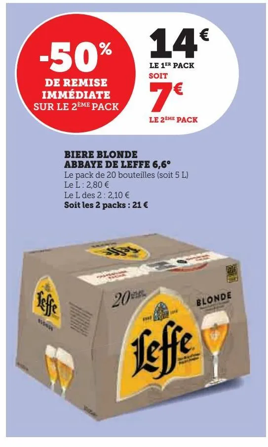 biere blonde abbaye de leffe 6,6