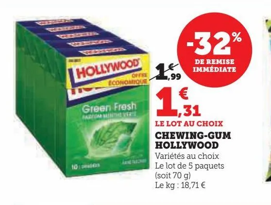 chewing-gum hollywood