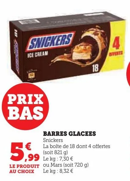 barres glacees