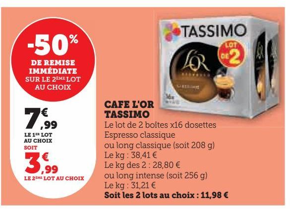 CAFE L'OR TASSIMO