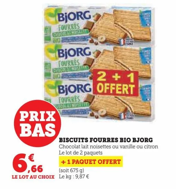 biscuits fourres bio bjorg