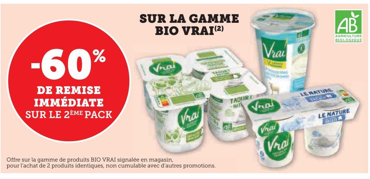 SUR LA GAMME BIO VRAI