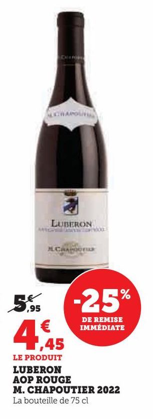 LUBERON AOP ROUGE M.CHAPOUTIER 2022