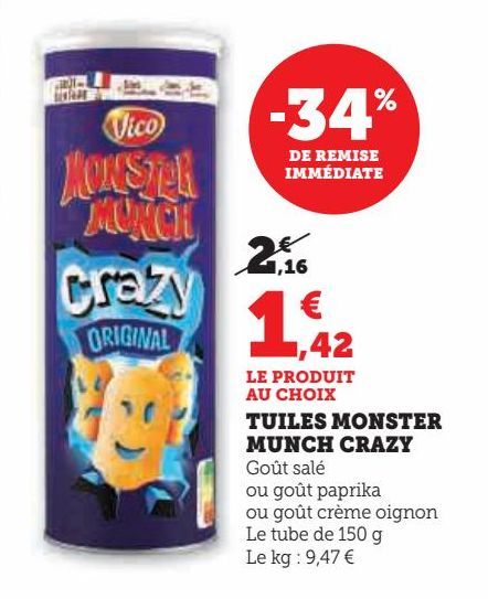 TUILES MONSTER MUNCH CRAZY