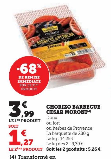 CHORIZO BARBECUE CESAR MORONI