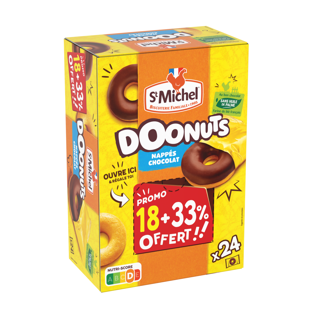 DOONUTS NAPPÉS AU CHOCOLAT ST MICHEL