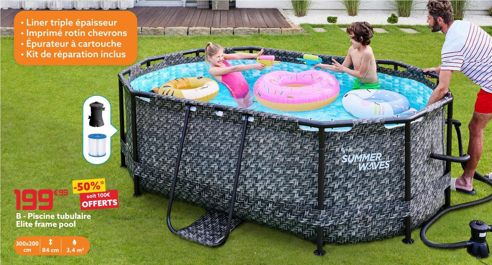 Piscine tubulaire Elite frame pool