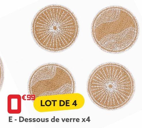 Dessous de verre x4