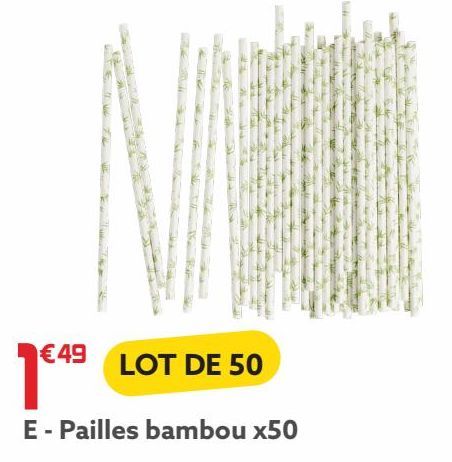 Pailles bombou x50