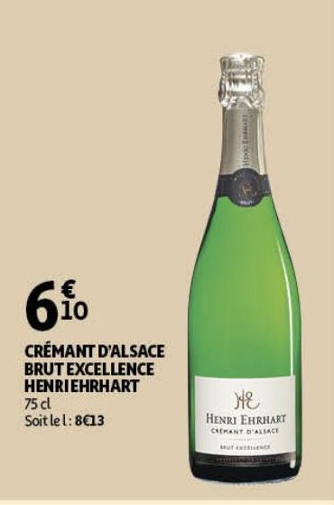 CRÉMANT D'ALSACE BRUT EXCELLENCE HENRI EHRHART