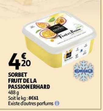 SORBET FRUIT DE LA PASSION ERHARD