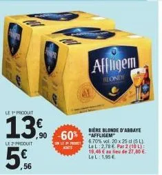 bière blonde affligem