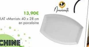 13,90€  PLAT <<Marriot»> 40 x 28 cm  en porcelaine  Nouveauté 