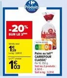 Lait Carrefour offre sur Carrefour Market