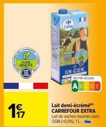 lait demi-écrémé Carrefour