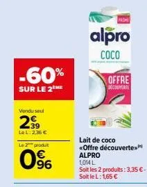 lait de coco alpro