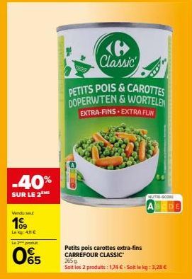 petits pois Carrefour