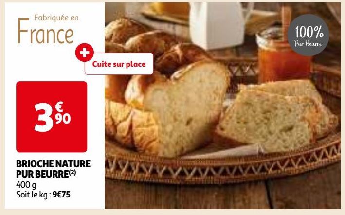 BRIOCHE NATURE PUR BEURRE