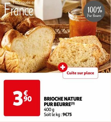 BRIOCHE NATURE PUR BEURRE