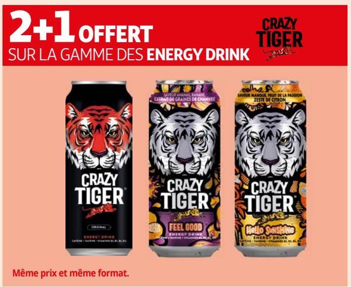 LA GAMME DES ENERGY DRINK CRAZY TIGER