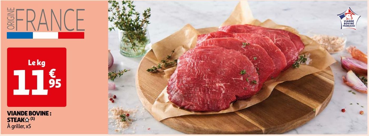 VIANDE BOVINE : STEAK 