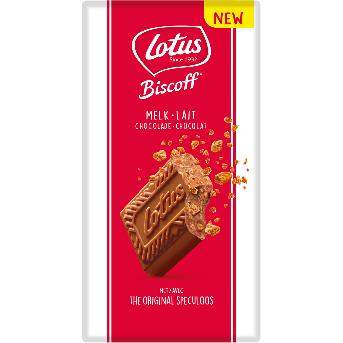 TABLETTES DE CHOCOLAT LAIT ÉCLATS SPÉCULOS LOTUS