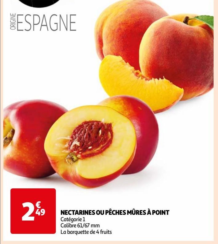 NECTARINES OU PÊCHES MÛRES À POINT