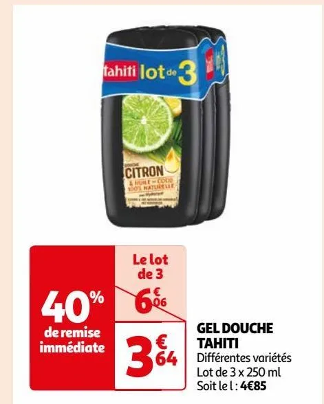 gel douche tahiti