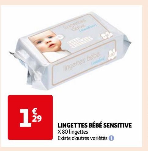 LINGETTES BÉBÉ SENSITIVE