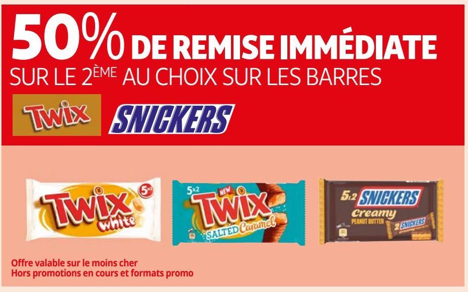 LES BARRES Twix SNICKERS