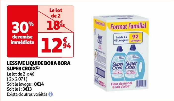 LESSIVE LIQUIDE BORA BORA SUPER CROIX