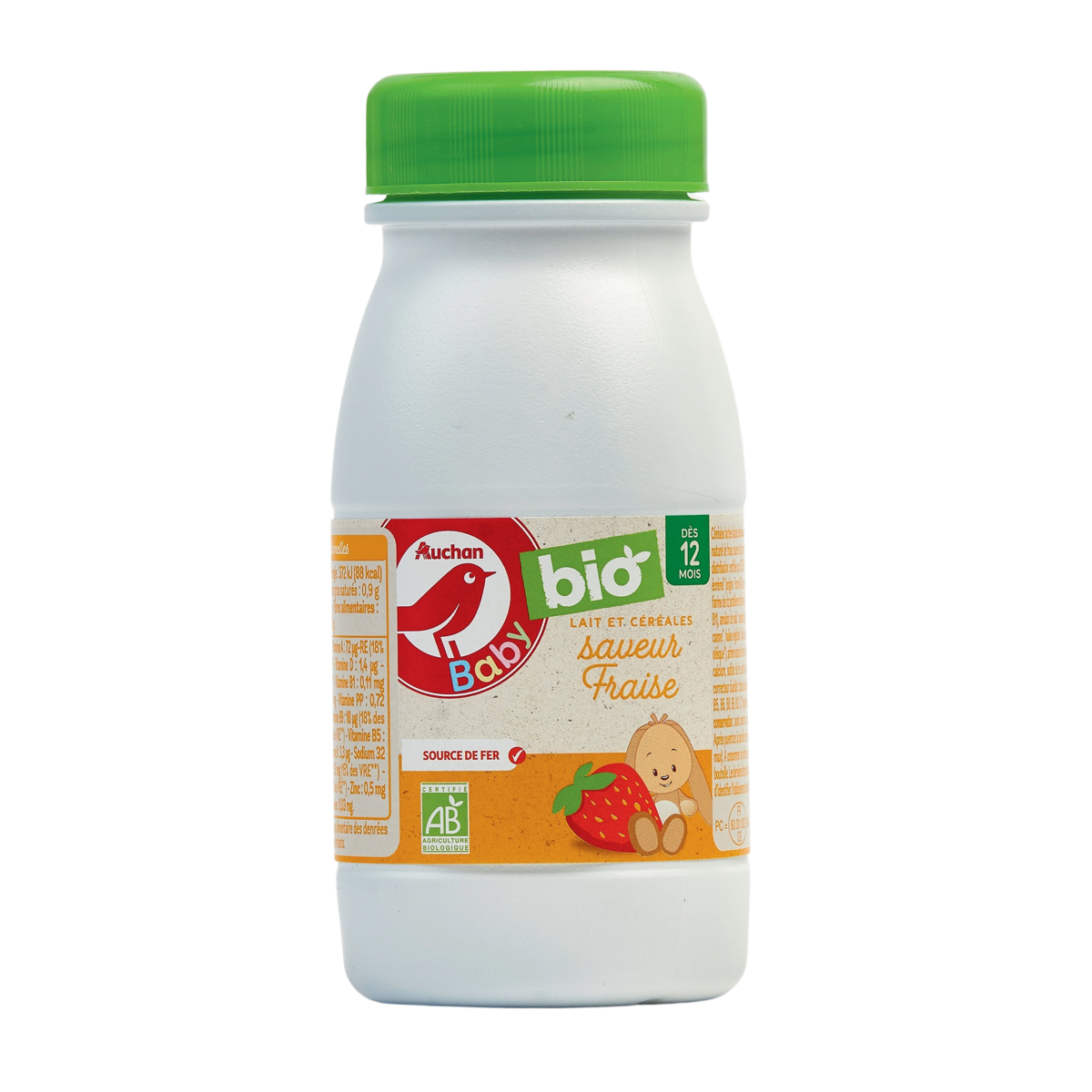 LAIT ET CÉRÉALES BANANE AUCHAN BABY BIO