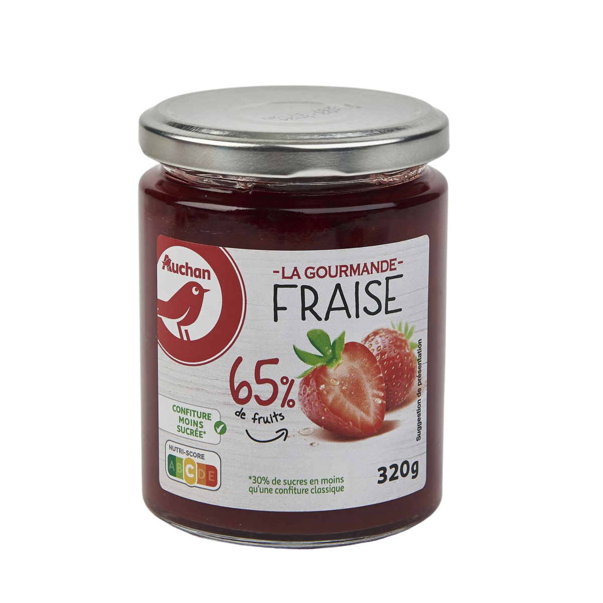 CONFITURE LA GOURMANDE FRAISE AUCHAN