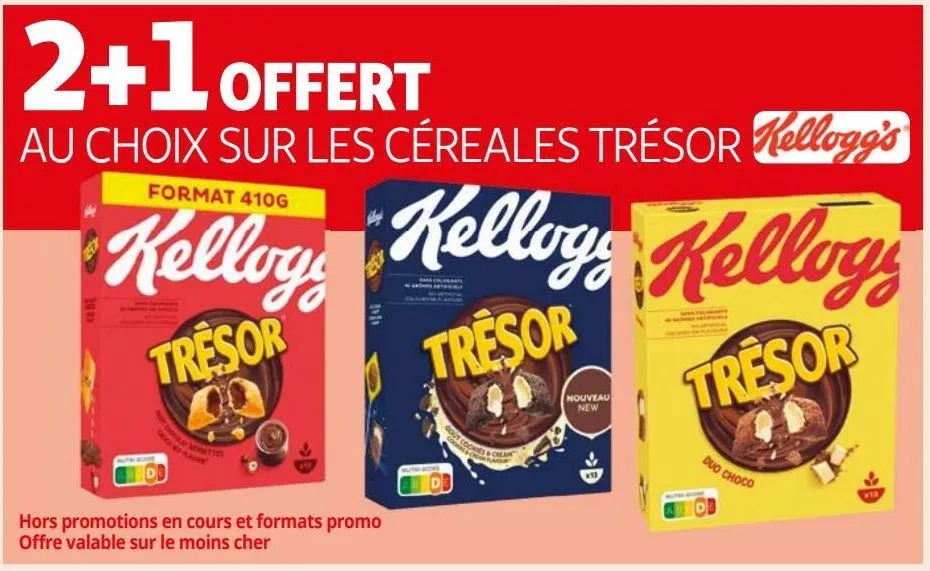 les céreales trésor kellogg's