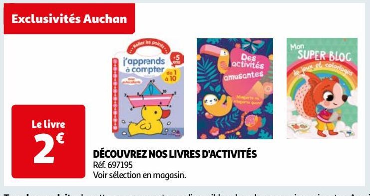 DÉCOUVREZ NOS LIVRES D'ACTIVITÉS