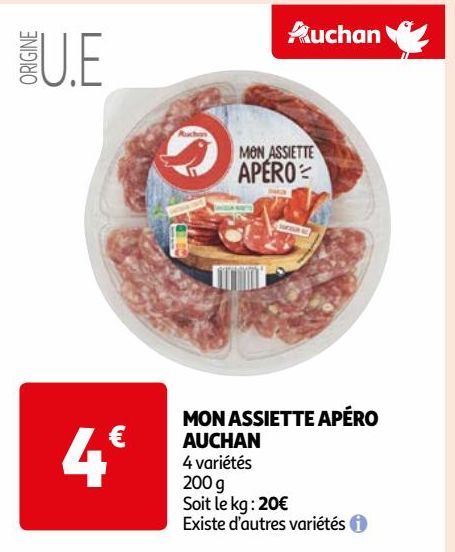 MON ASSIETTE APÉRO AUCHAN