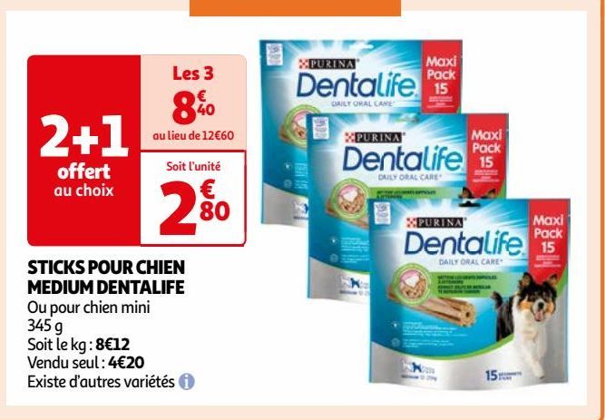 STICKS POUR CHIEN MEDIUM DENTALIFE